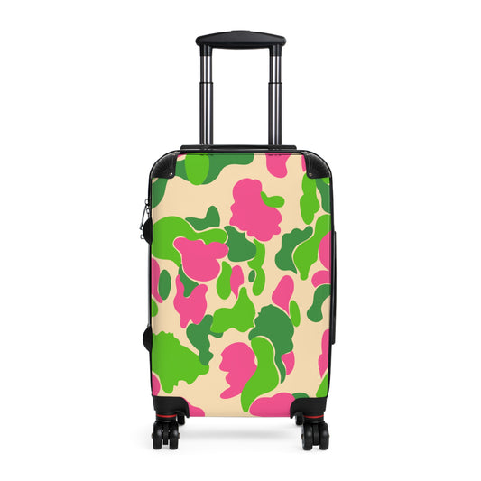 Dev-Camo Green/Pink Suitcase