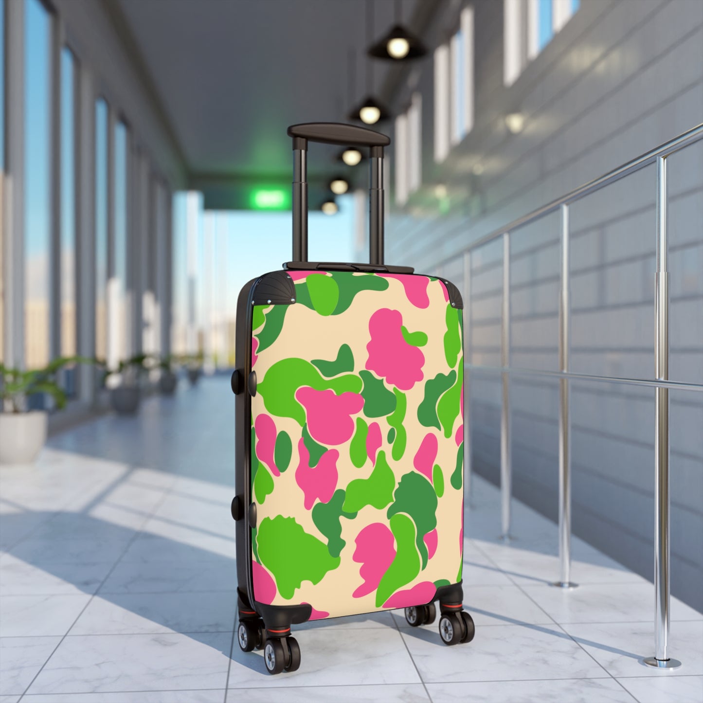 Dev-Camo Green/Pink Suitcase