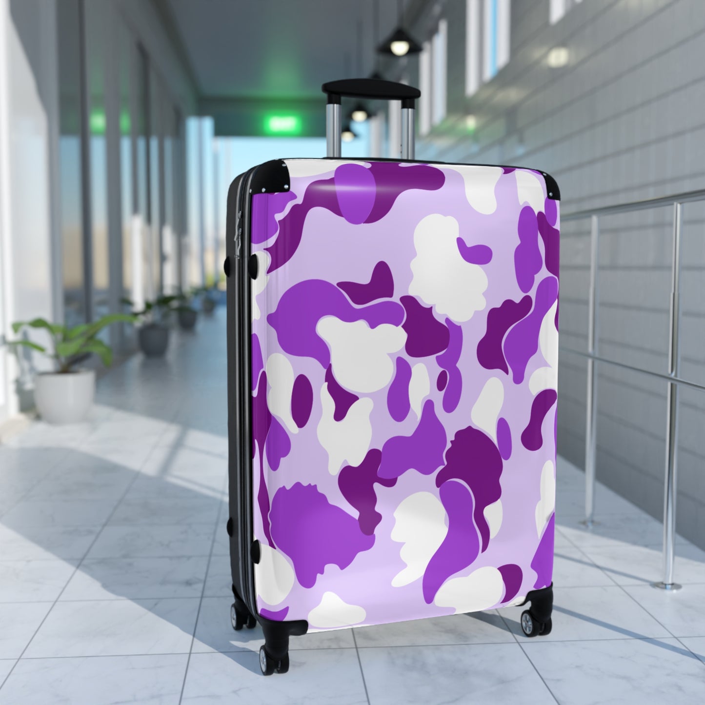 Dev-Camo Purple/White Suitcase
