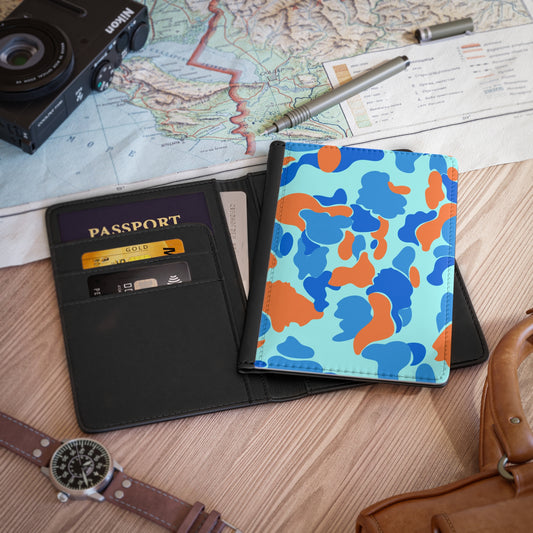 Dev-Camo Orange/Blue Passport Cover