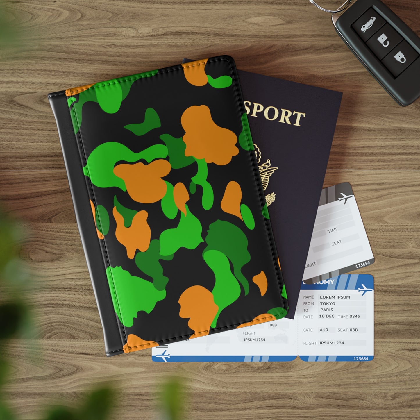 Dev-Camo Green/Orange  Passport Cover