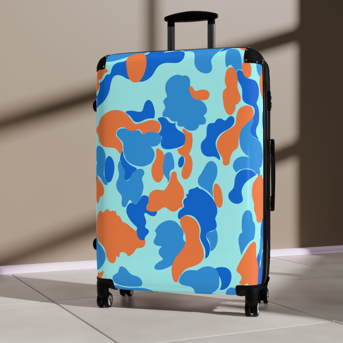Dev-Camo Blue/Orange Suitcase