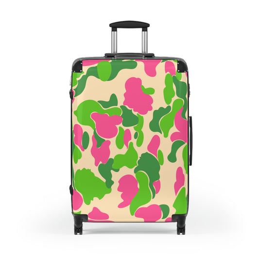 Dev-Camo Green/Pink Suitcase