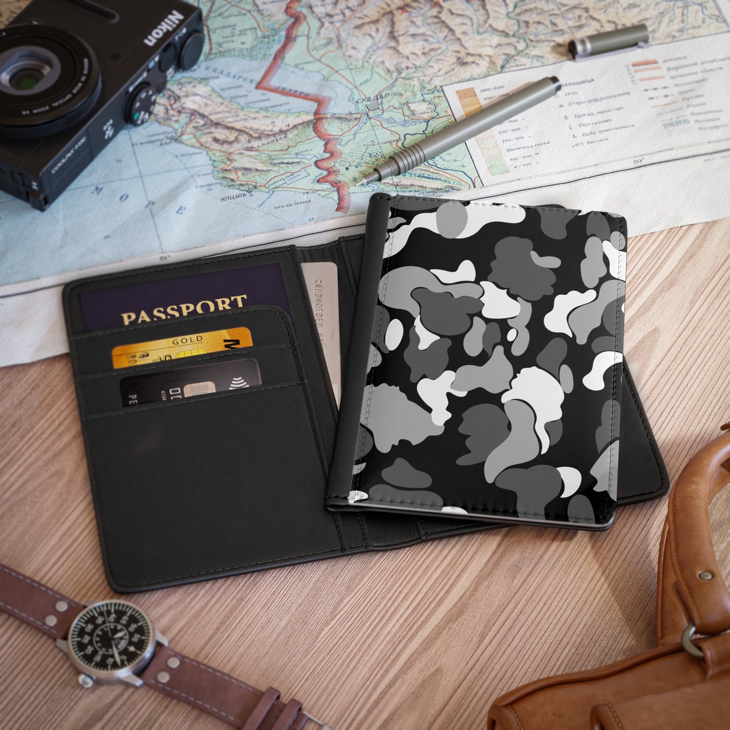 Dev-Camo Black/Gray Passport Cover
