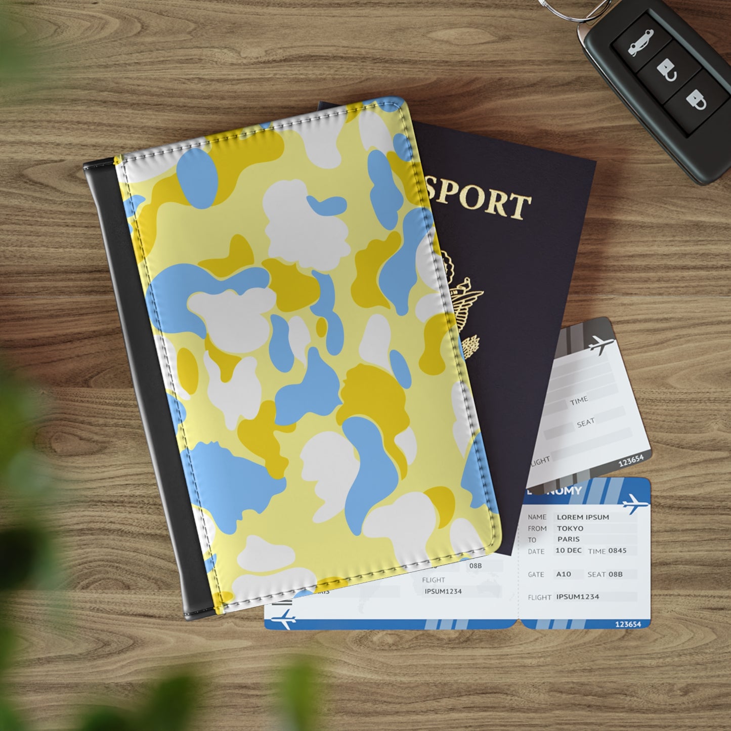 Dev-Camo Yellow/Blue Passport Cover