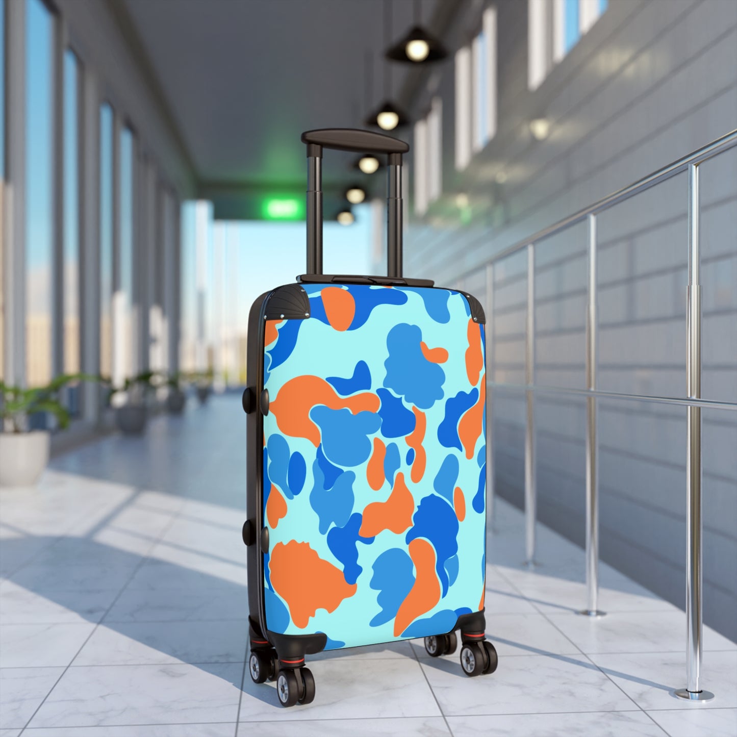 Dev-Camo Blue/Orange Suitcase