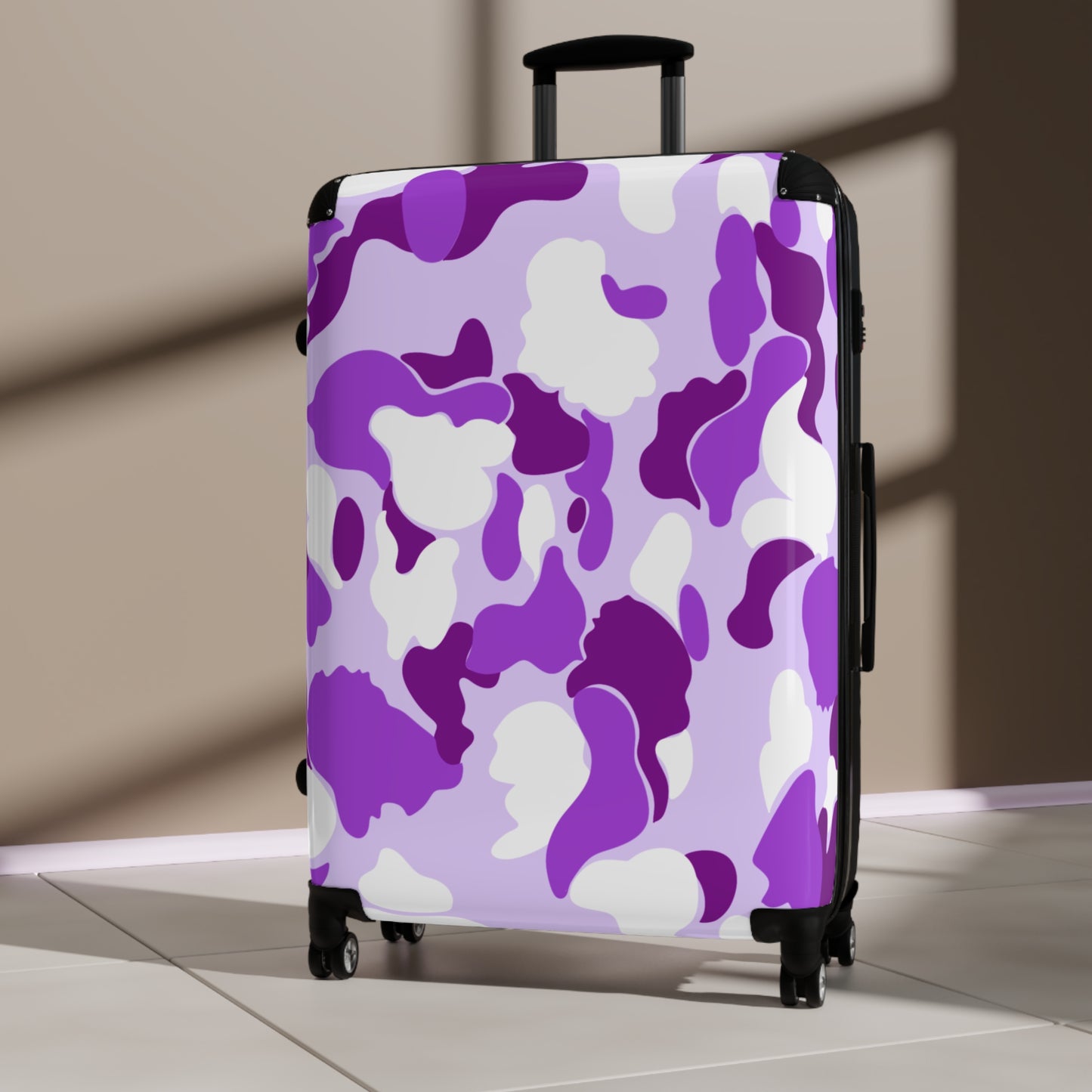 Dev-Camo Purple/White Suitcase