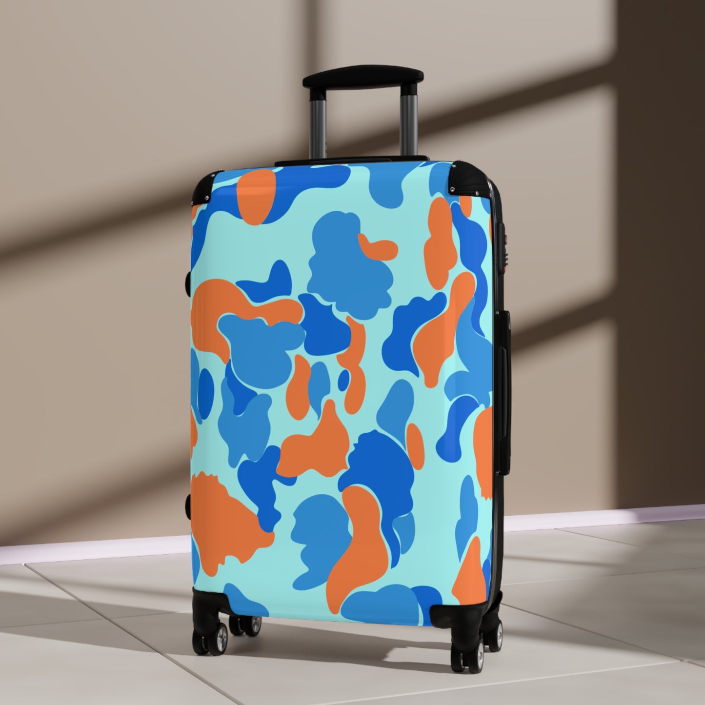 Dev-Camo Blue/Orange Suitcase