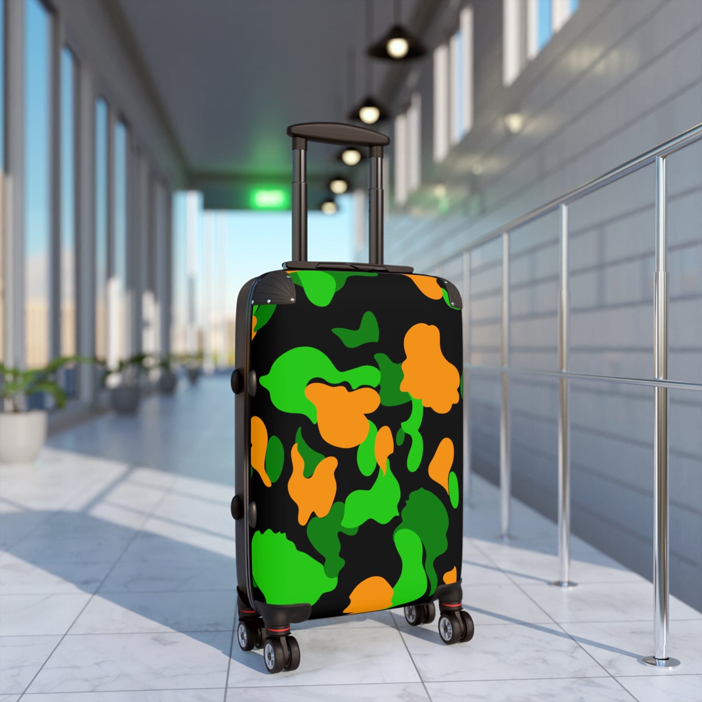 Dev-Camo Green/Orange Suitcase