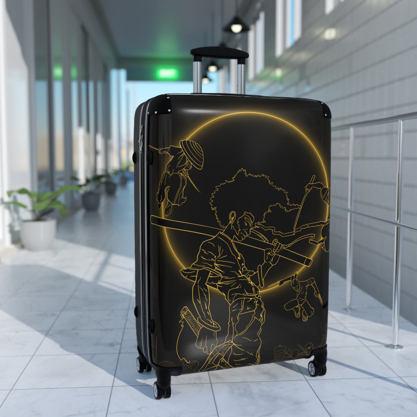 Travel Samurai Black Moon  Suitcase