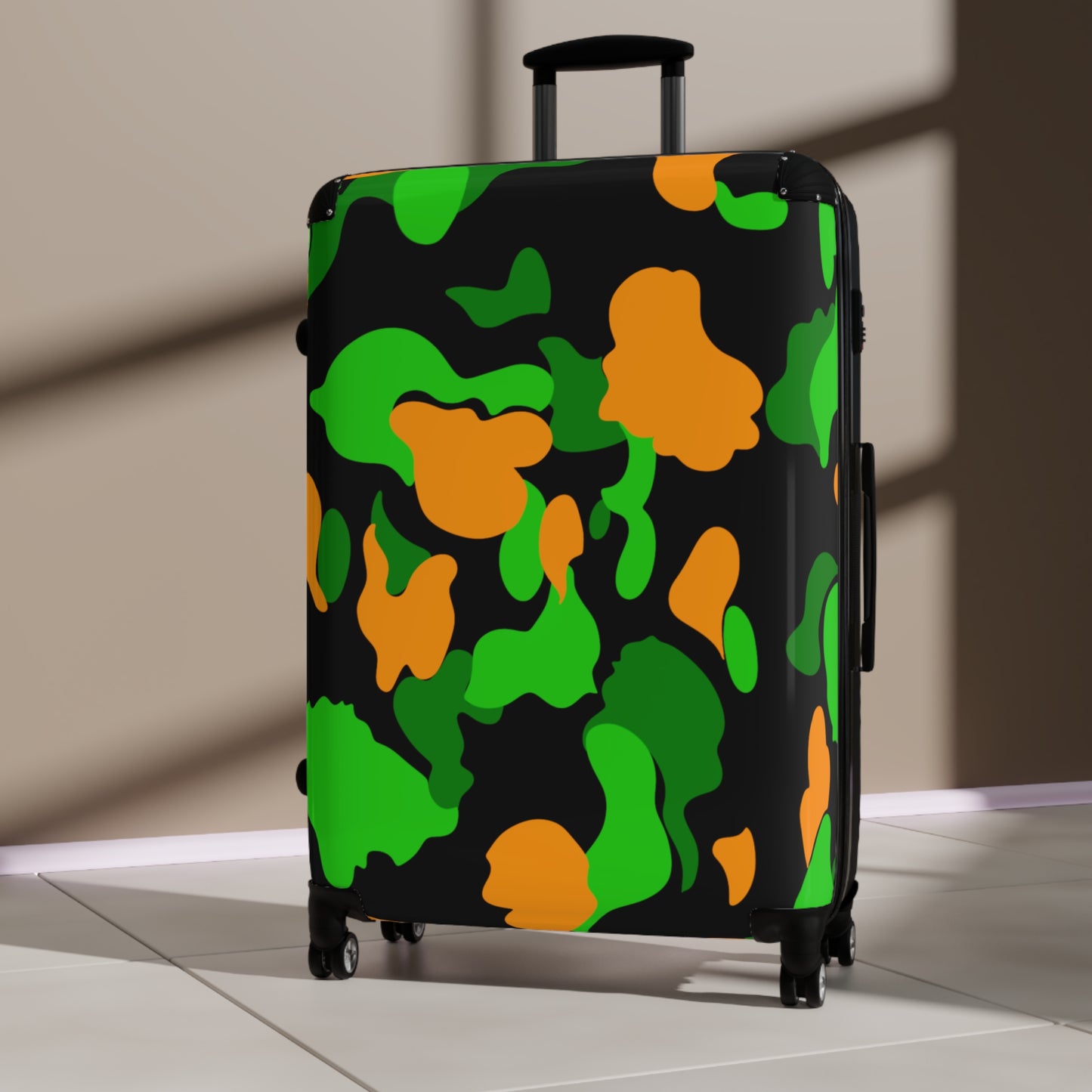 Dev-Camo Green/Orange Suitcase