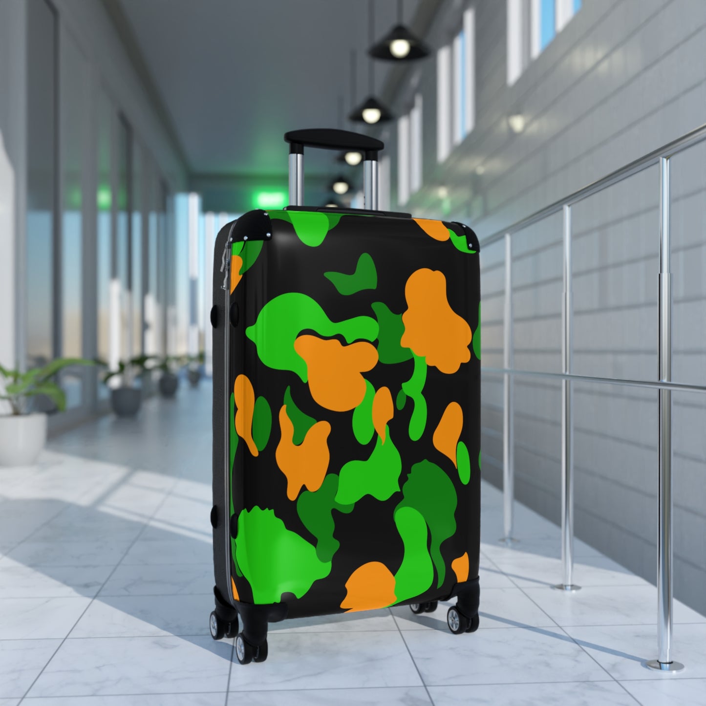 Dev-Camo Green/Orange Suitcase