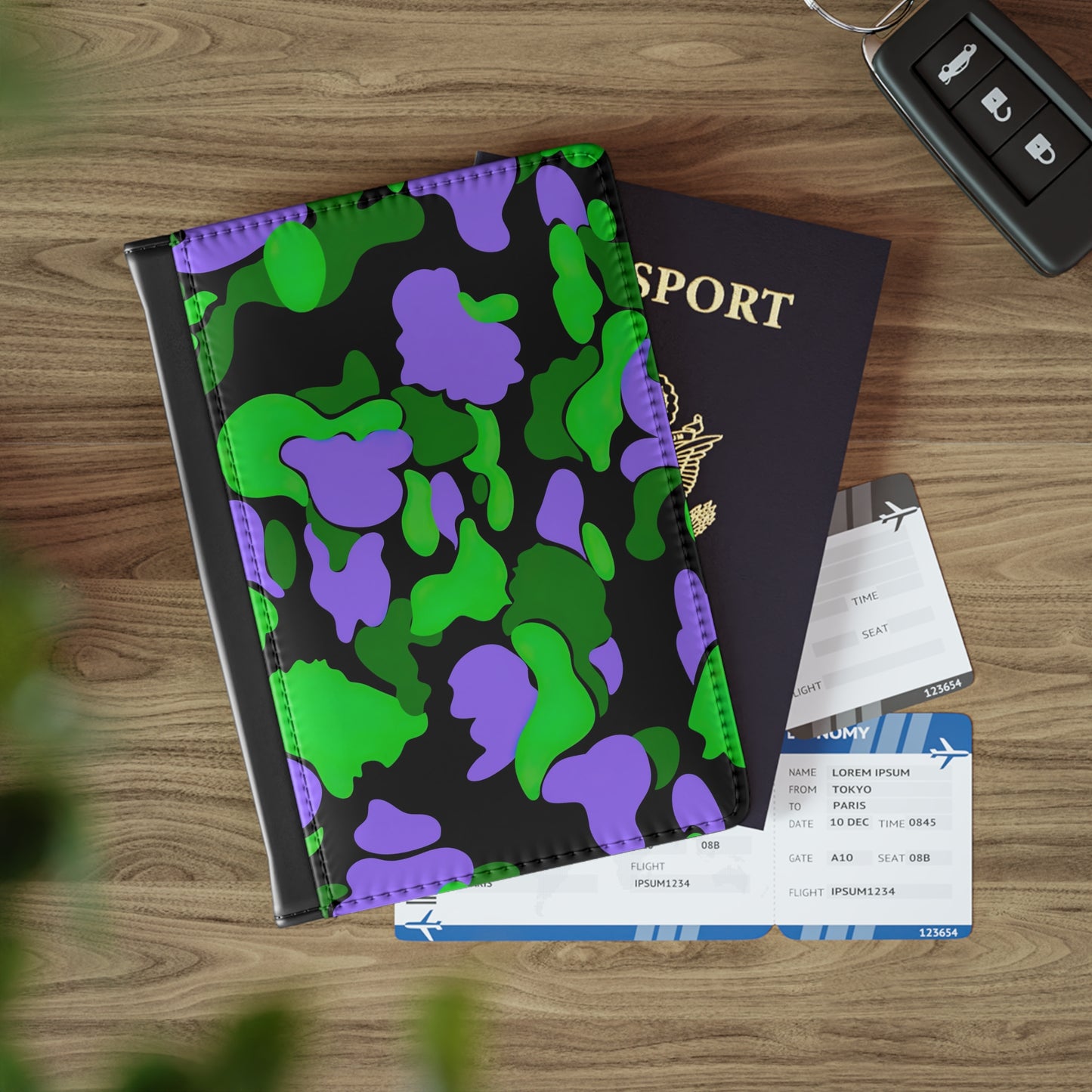 Dev-Camo Green/Purple Passport Cover