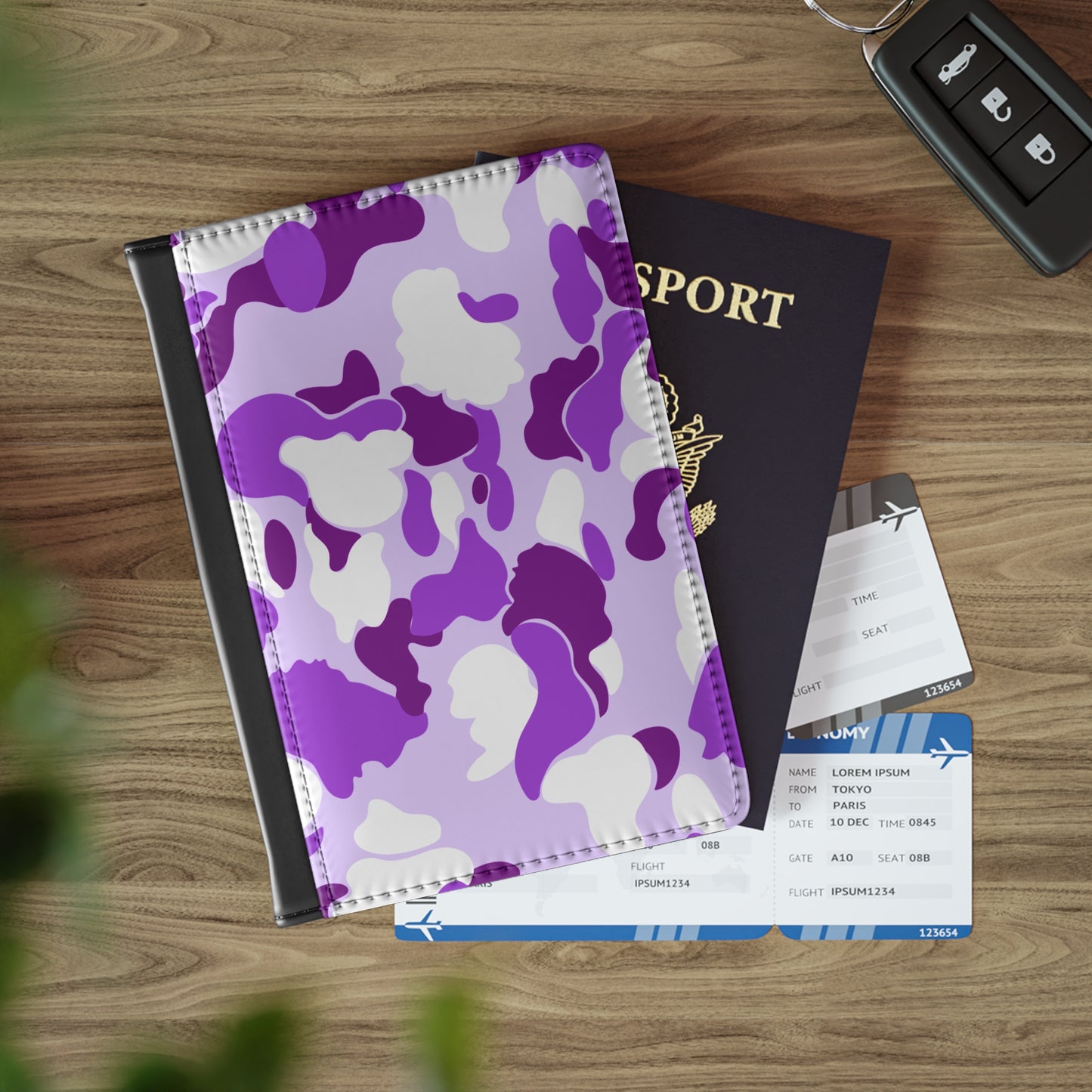 Dev-Camo Purple/White Passport Cover