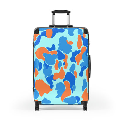Dev-Camo Blue/Orange Suitcase