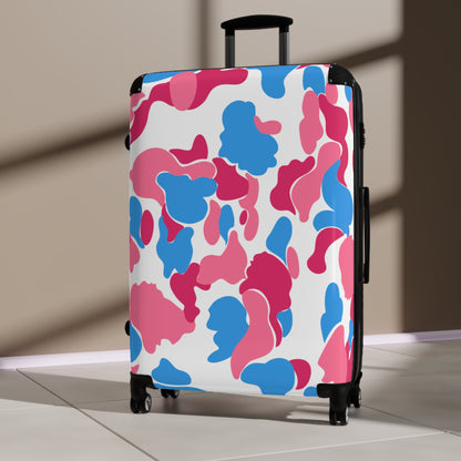 Dev-Camo Pink/Blue Suitcase