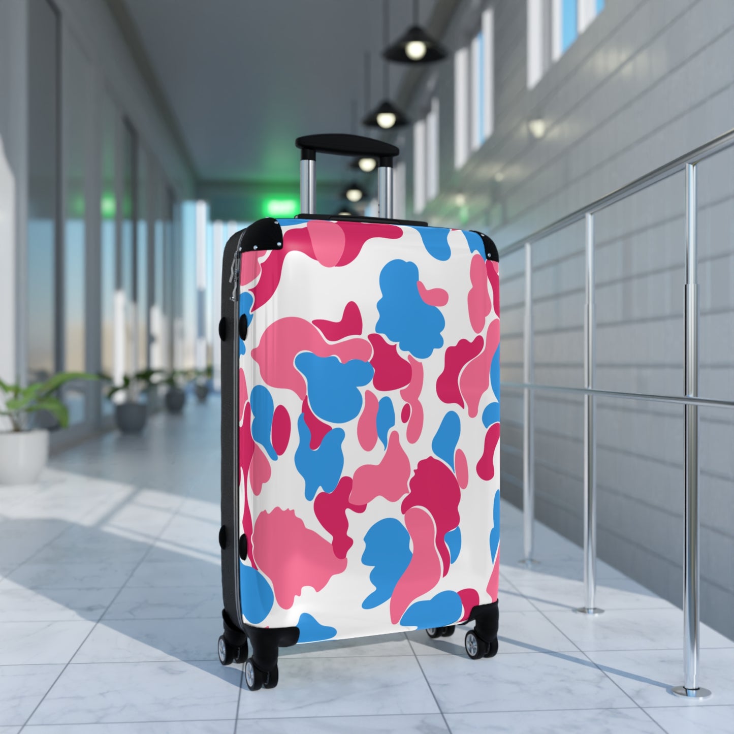 Dev-Camo Pink/Blue Suitcase