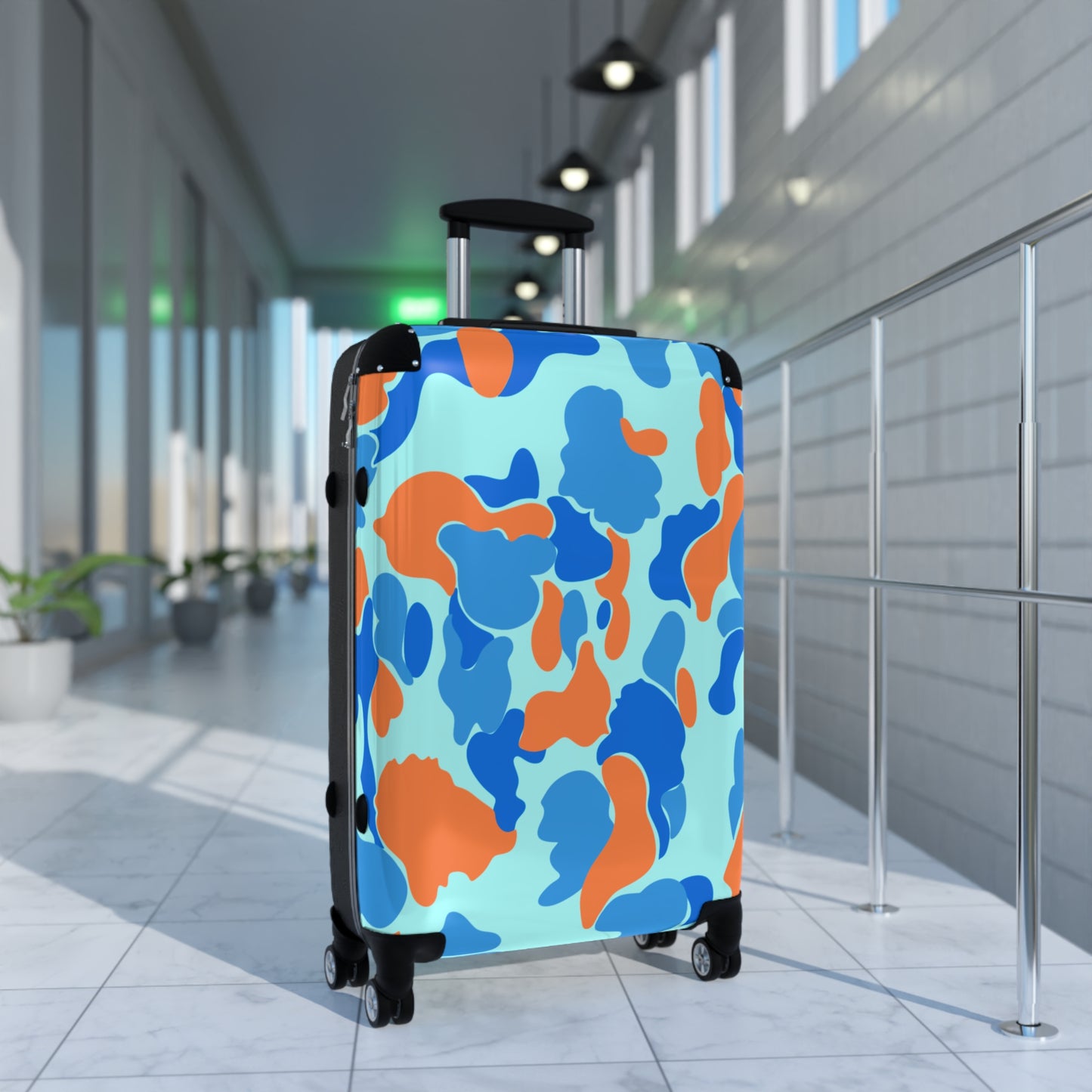 Dev-Camo Blue/Orange Suitcase
