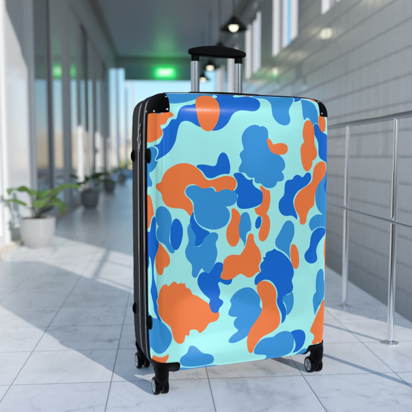 Dev-Camo Blue/Orange Suitcase
