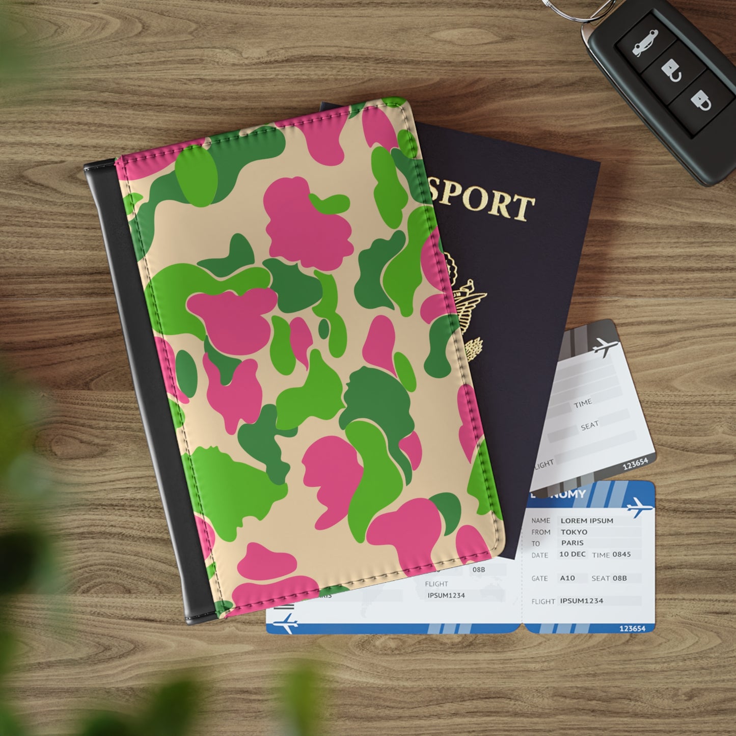 Dev-Camo Green/Pink Passport Cover