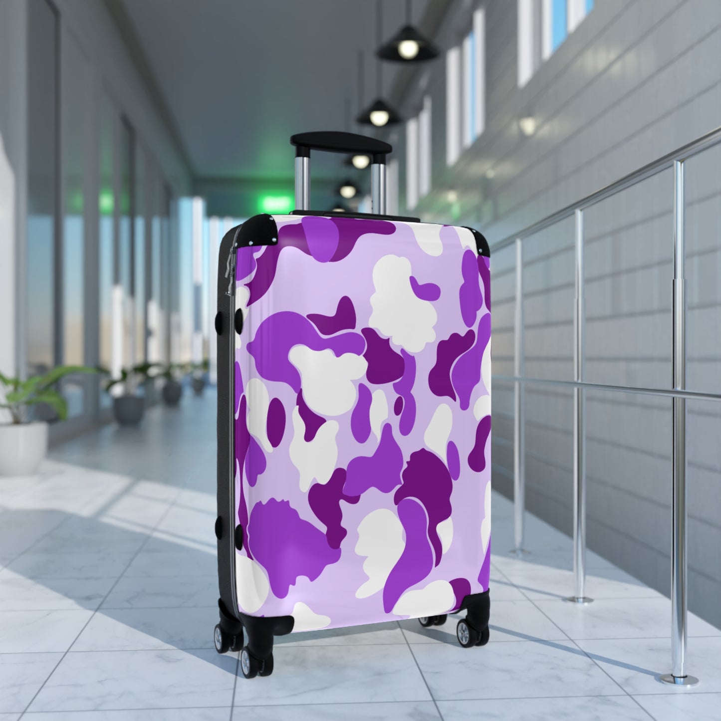 Dev-Camo Purple/White Suitcase