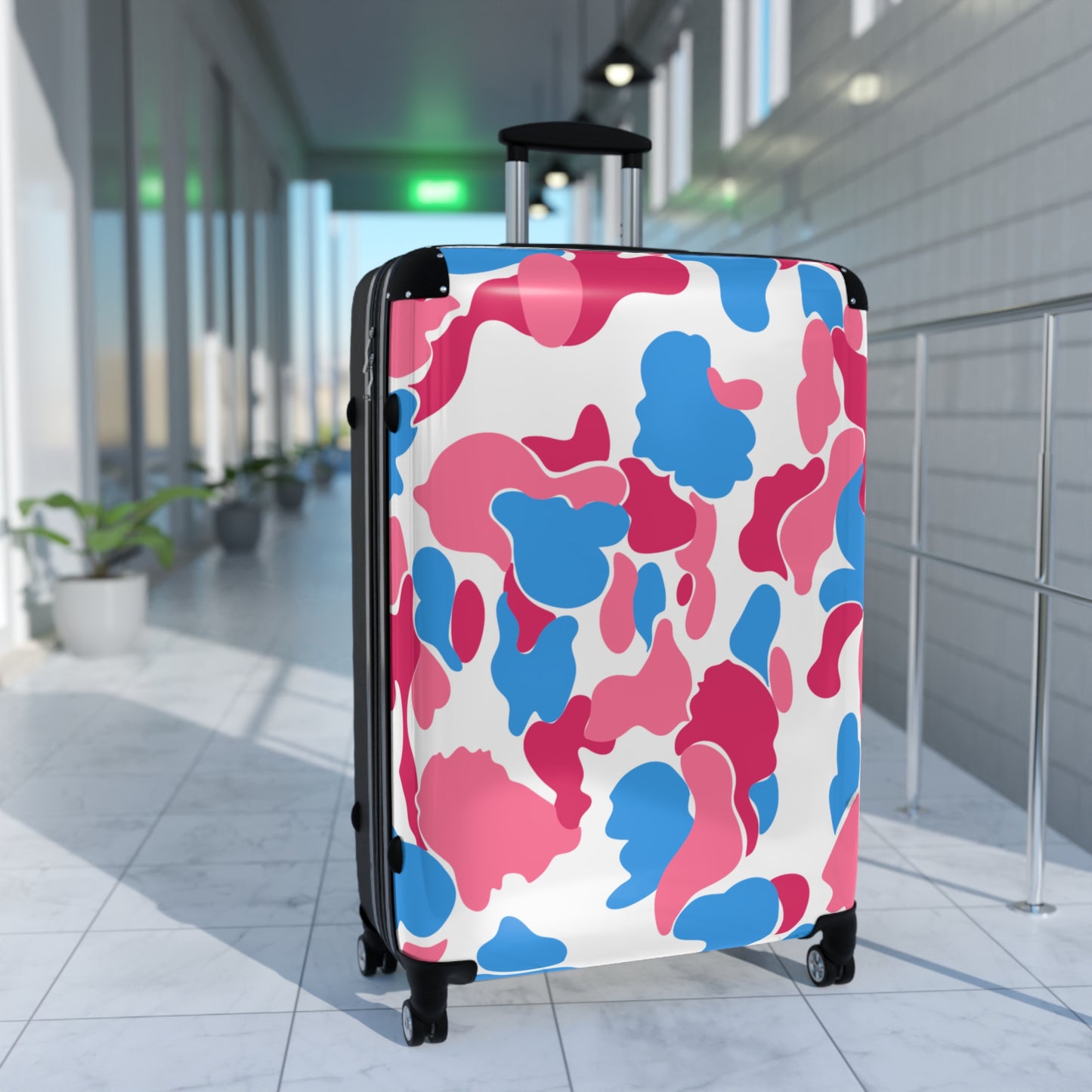 Dev-Camo Pink/Blue Suitcase
