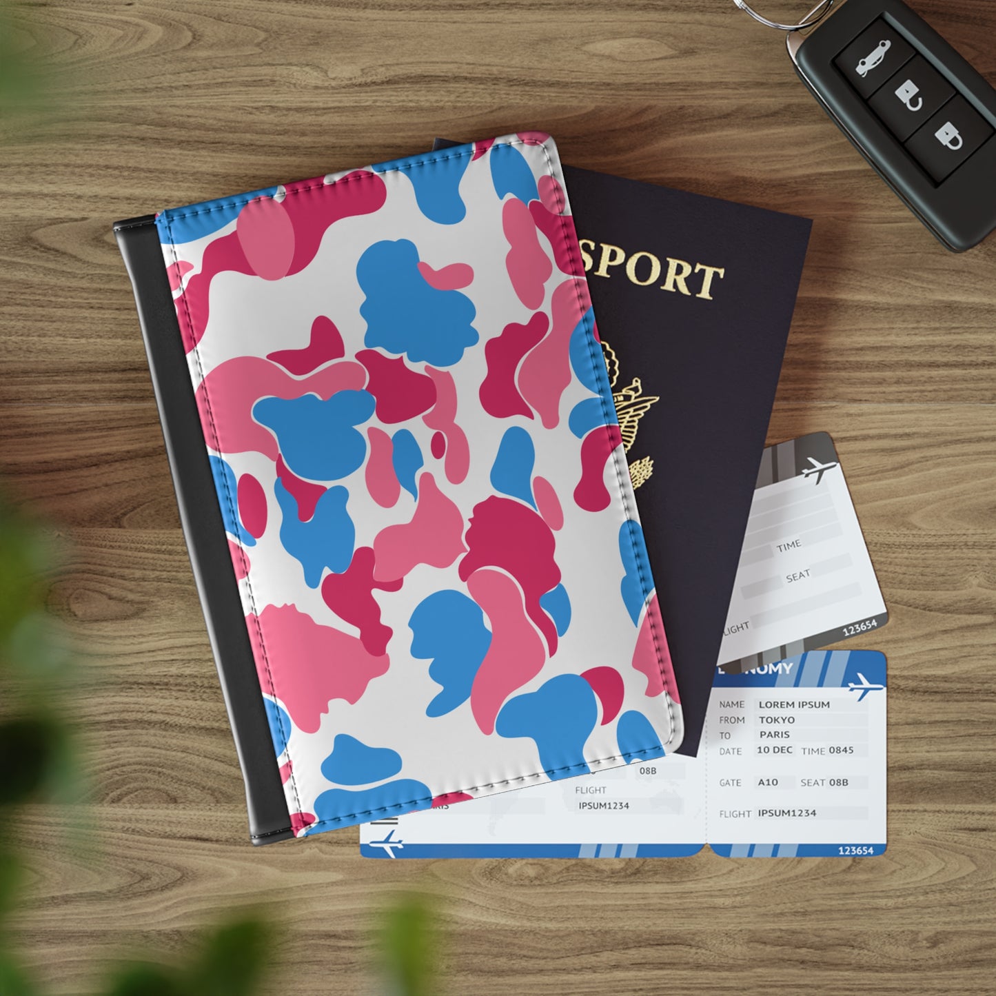 Dev-Camo Pink/Blue  Passport Cover