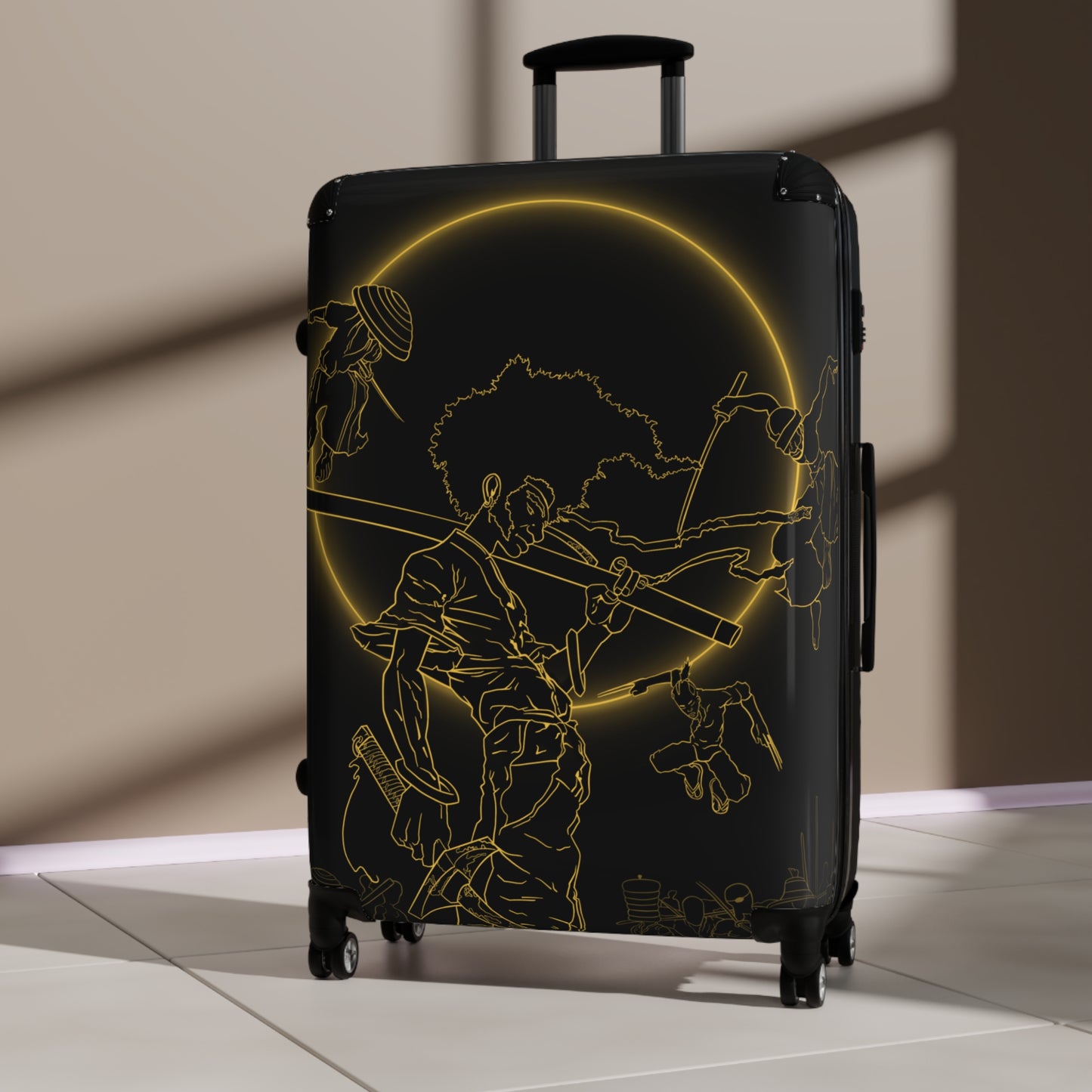 Travel Samurai Black Moon  Suitcase